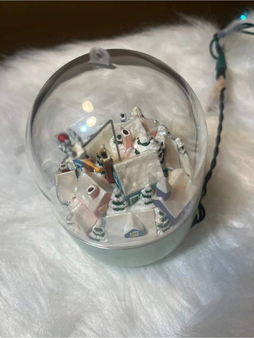 Vtg 1990 Hallmark Baby’s First Christmas Stork Village